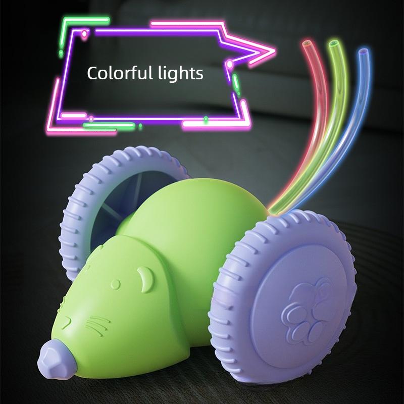 Haustierspielzeug selbst-hi, gelangweiltes Mausauto, Laser-Teaser-Katzenstab, Katzenspielzeug Teaser Katze Rennsportwagen