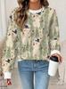 Latest ladies' Christmas party hoodie,autumn long sleeve round neck casual pullover fashion and personalized street sports shirt