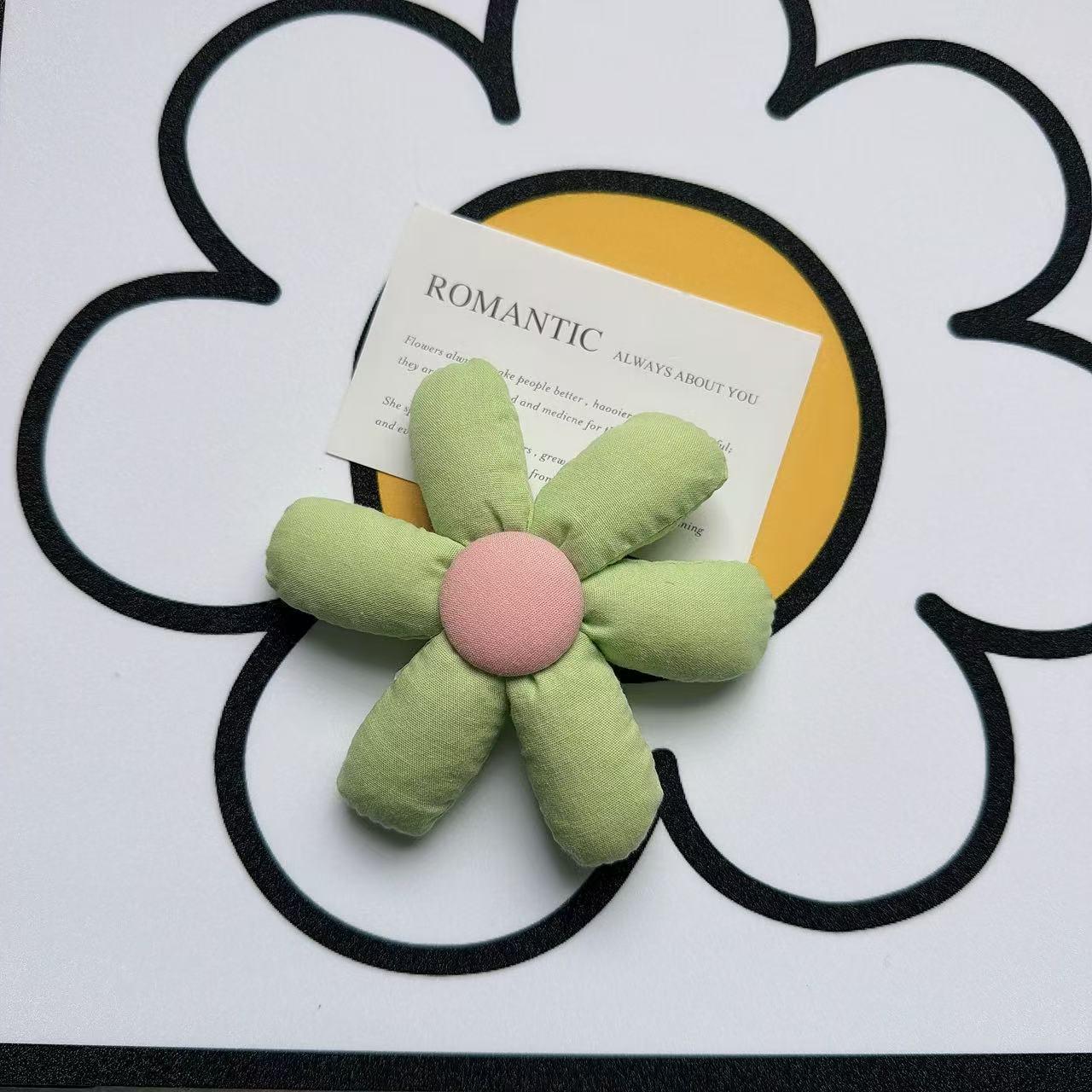Korean-Style Six-Petal Flower Fabric Decoration for DIY Clothing Accessory