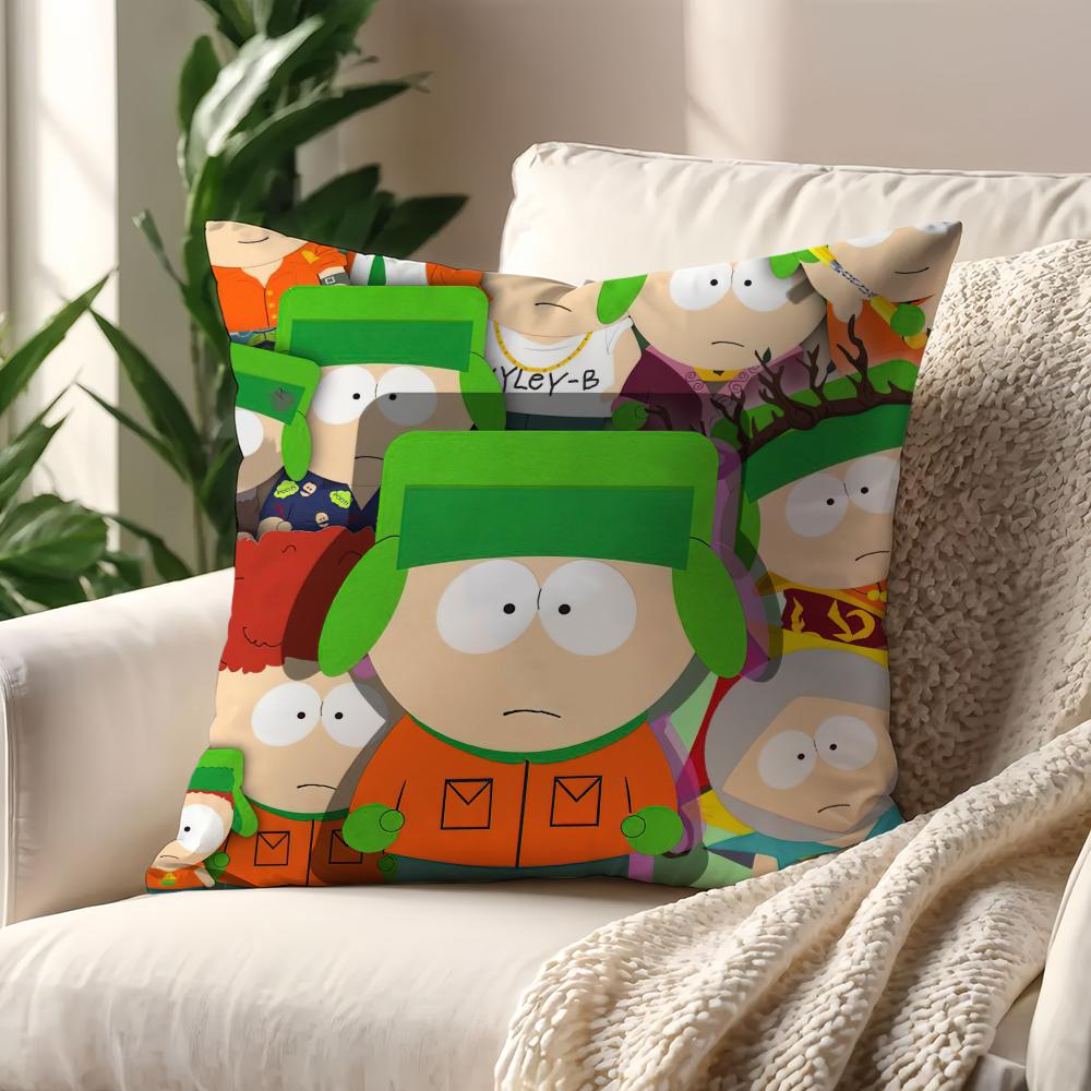Cartoon S-South Cute P-ParkS cushion cover Pillow Case Pillowcase Soft Skin Friendly & Comfortable with a Hidden Zipper
