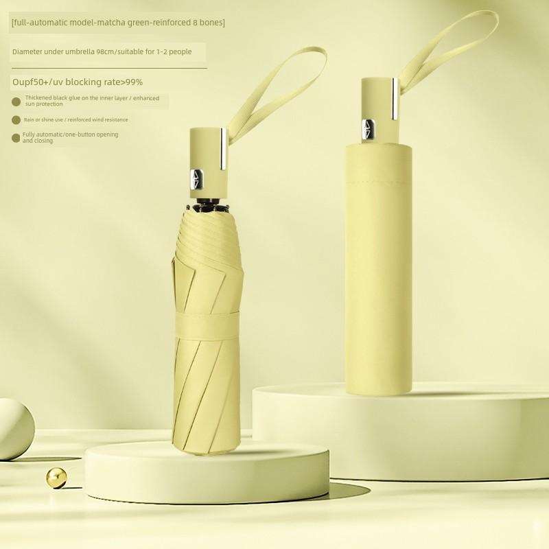 Umbrella Female Foldable Rain Dual-Use Men Thickened Foldable and Portable Automatic Sun-Proof UV Sun Umbrella