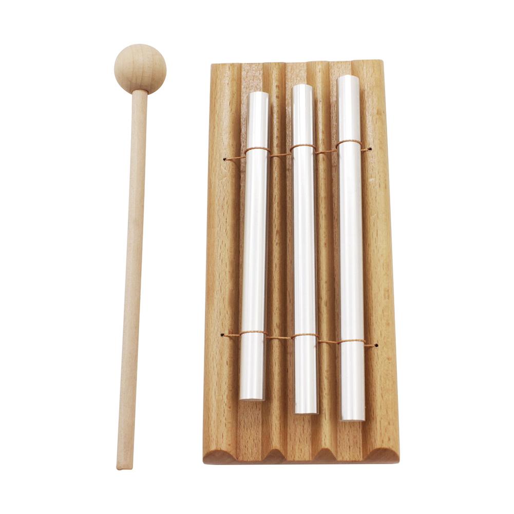 Three Tone Chime Bell Percussion Instrument Trio Hand Chime Long Resonance Wooden Hand-held Chimes for Prayer Musical Chime Wood China Mainland