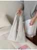 Korean Style Embroidered Floral Fabric Shoulder Bag - Large Capacity for Women