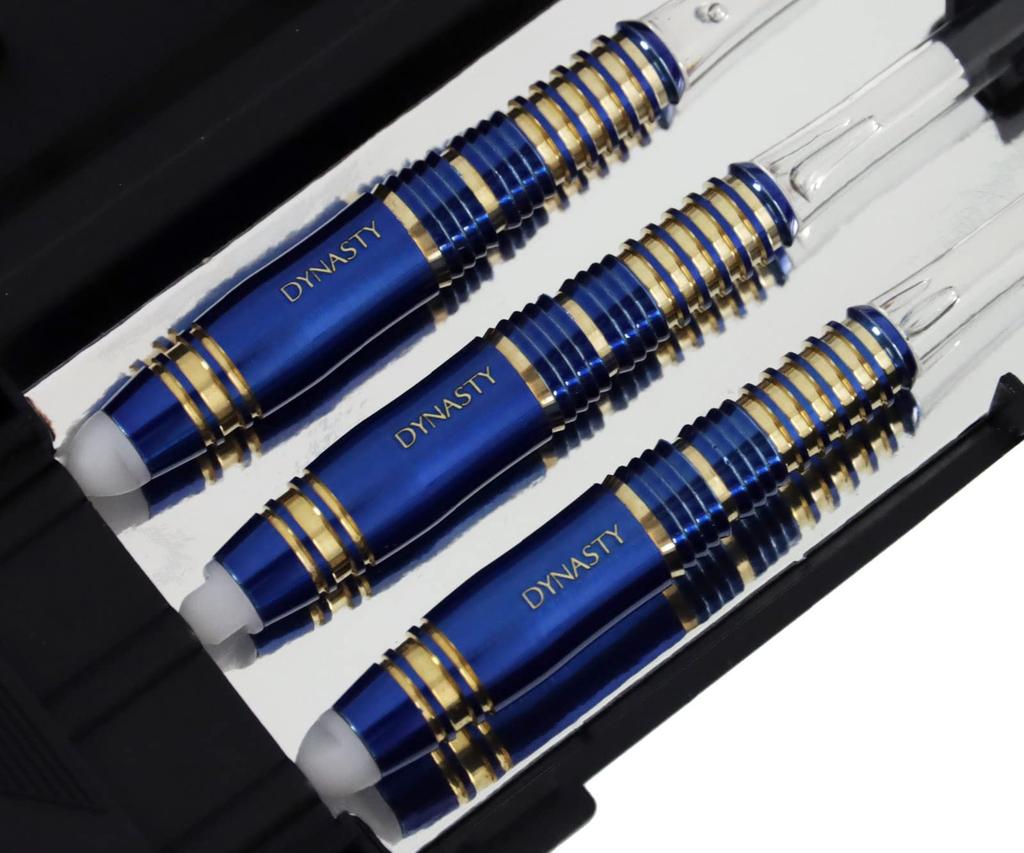 Dynasty Brass Darts Set ONE Deep Blue Brass Darts Barrel