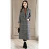 Woolen Coat Women's New Style Retro Plaid Mid-length Woolen Coat Korean Style Loose Autumn and Winter Coat