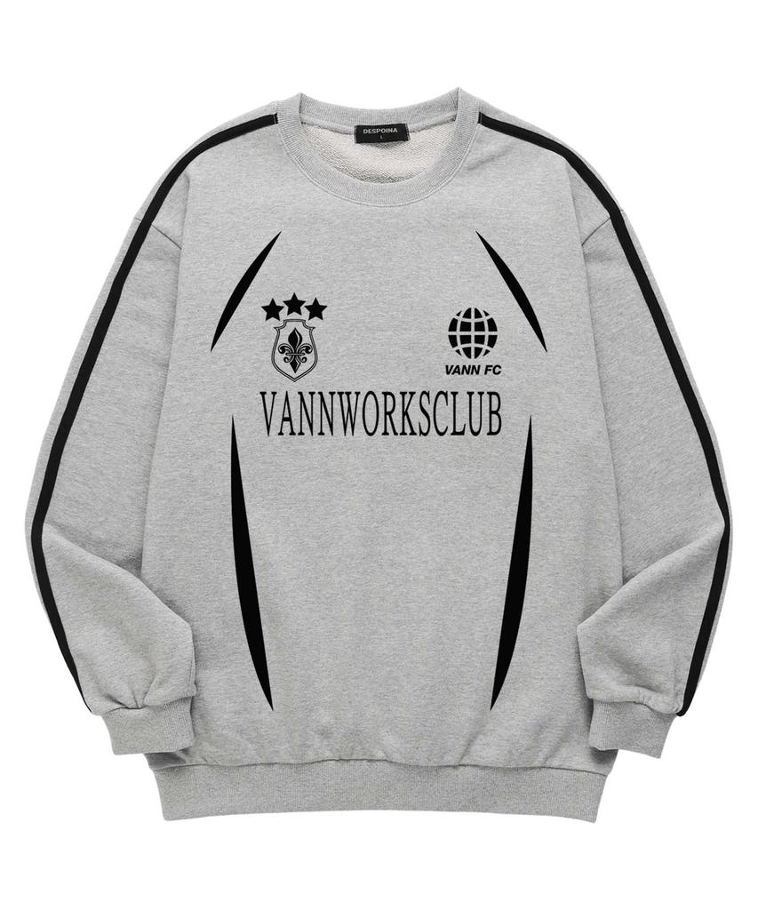 VANNWORKS Jersey Blockcore Unique Sweatshirt (Vls0014) Melange Grey