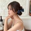 Korean Style Denim Bow High Elastic Hair Tie - Retro High-End Accessory