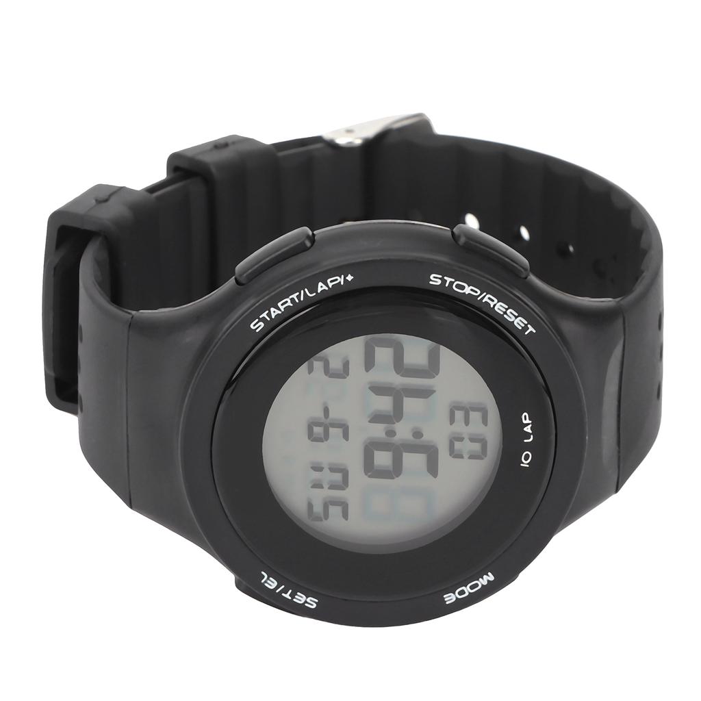 Men Sport Watch Waterproof Shockproof Multifunctional Noctilucence Black with Large Screen EL Light