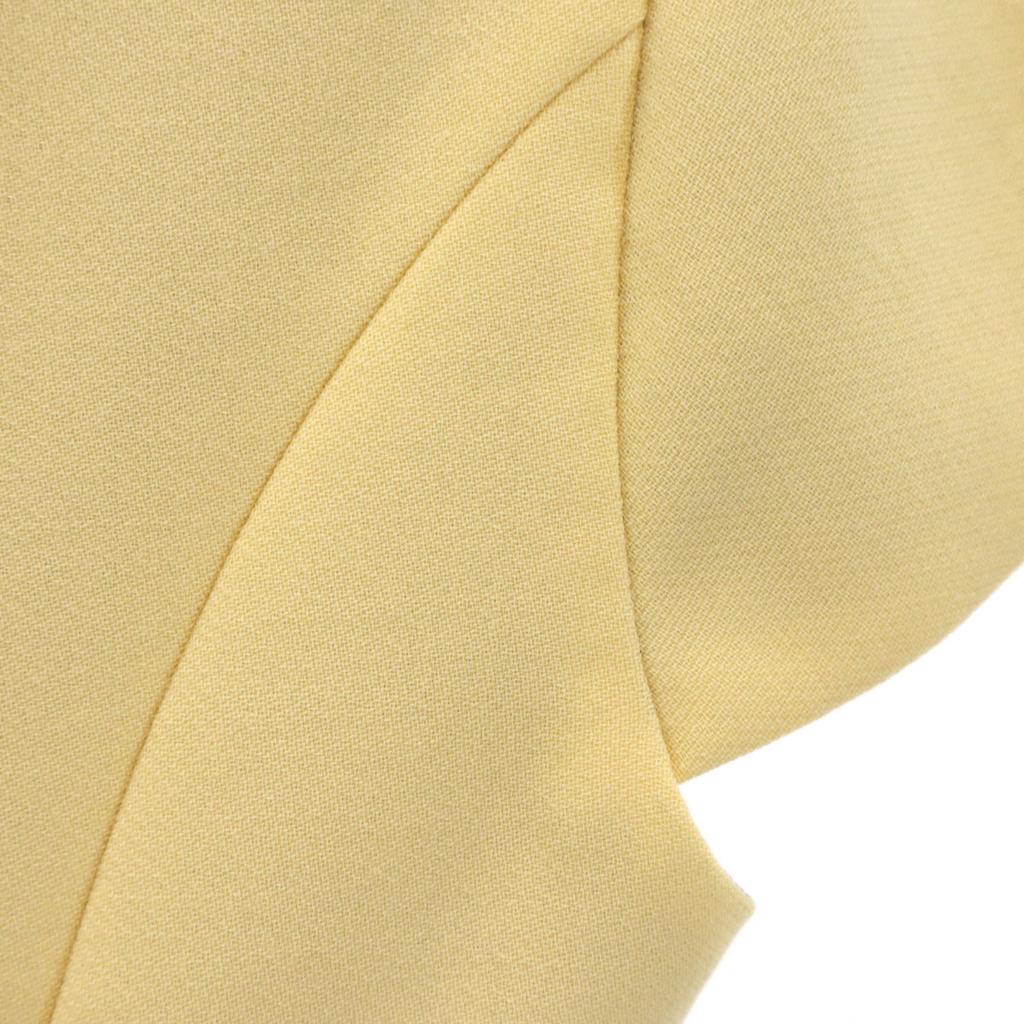 YOKO CHAN made in Japan French sleeve V neck mini dress 36 Yellow Women Used