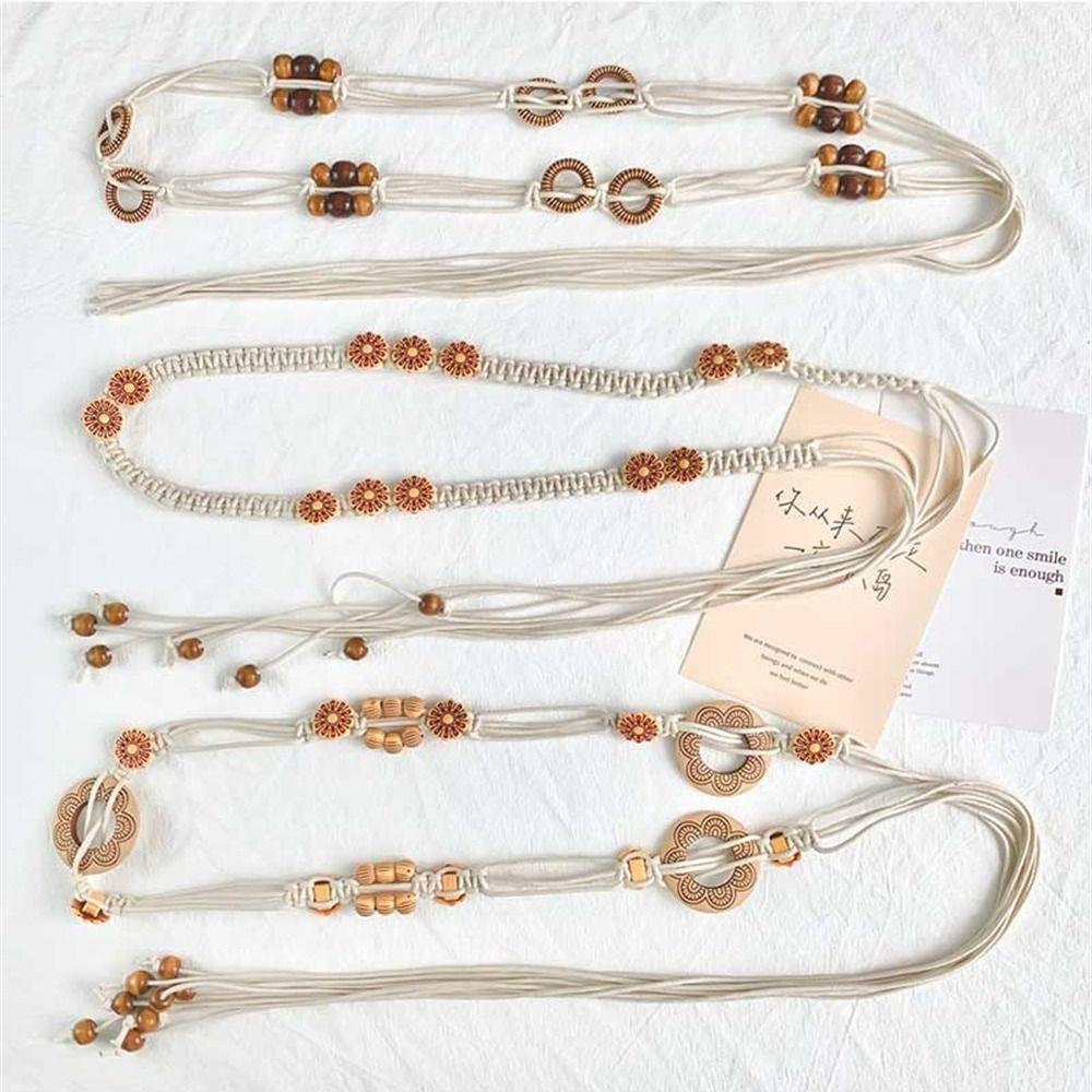 Versatile Chain Waist Bohemian Style Ethnic Style Belt Casual Waist Rope  for Women