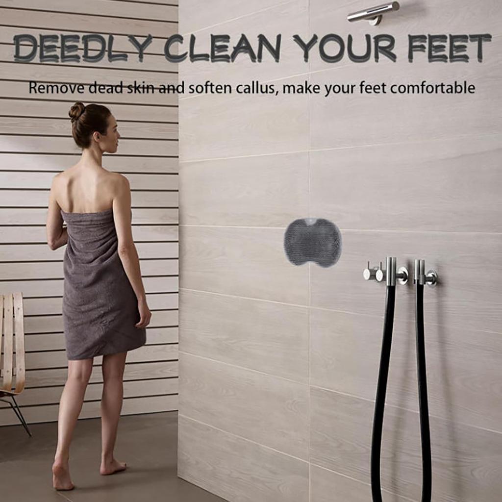 Shower Foot Scrubber, Wall Mounted Bath Massage Pad, Back Scrubber Back with Non Slip Suction Cups To Improve Circulation