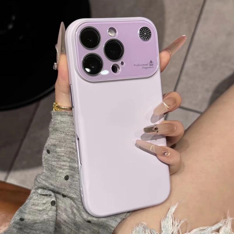 Liquid Silicone Soft Phone Case With Lens Fragrance Protection For iPhone 16 15 Plus 14 13 17 Pro Max 11 Plain Shockproof Cover