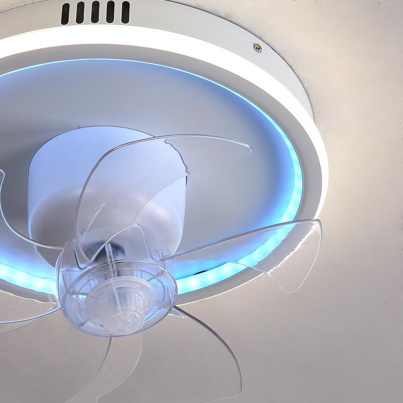LED Ceiling Fan With Light Remote RGB Stepless Dimming Interior Lighting Ceiling Lamp Bedroom Living Home Decor Ceiling Fan Lamp