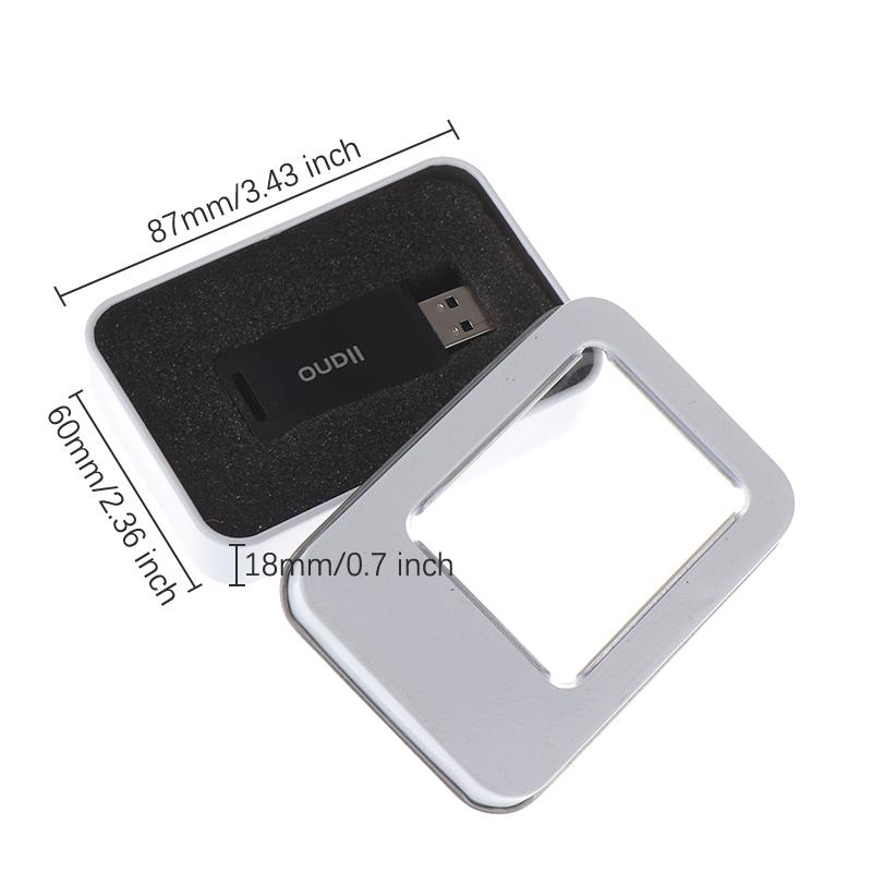 Tinplate U Disk Small Square Box Badge Gift Metal Packaging Box U Disk Large Square Box Window U Disk Small Iron Box