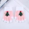 Parent-Child Christmas Tree Knitted Gloves: Warm, Five-Finger Design for Adults and Kids, Ideal for Autumn and Winter Outdoor Activities.
