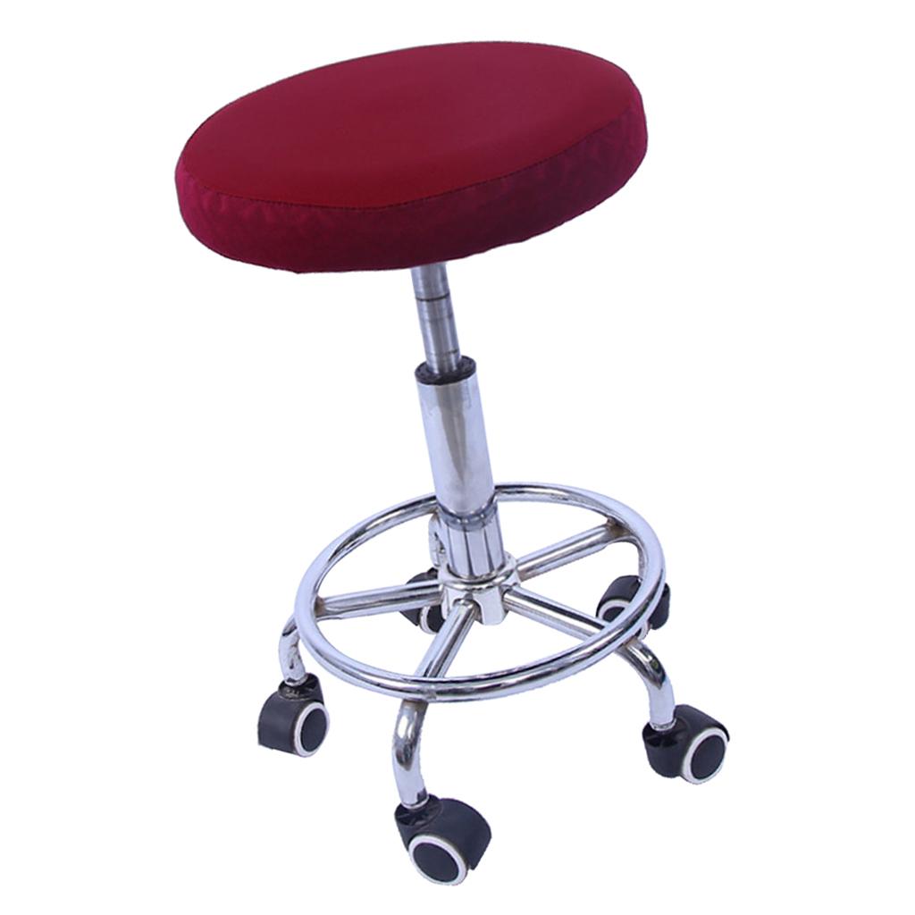 Stretchable Bar Stool Slip Cover Round Seat Cushion Chair Protector for Home Bar Restaurant Decor