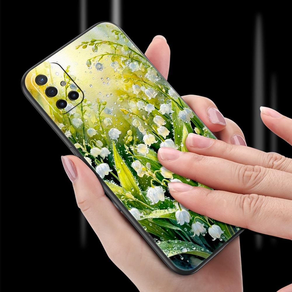 Coque de téléphone florale transparente Muguet pour Oneplus 13R 13 12R 11 10T 10R Nord N100 N200 N10 10 9 9R 9RT CE 3 2 Pro TPU souple
