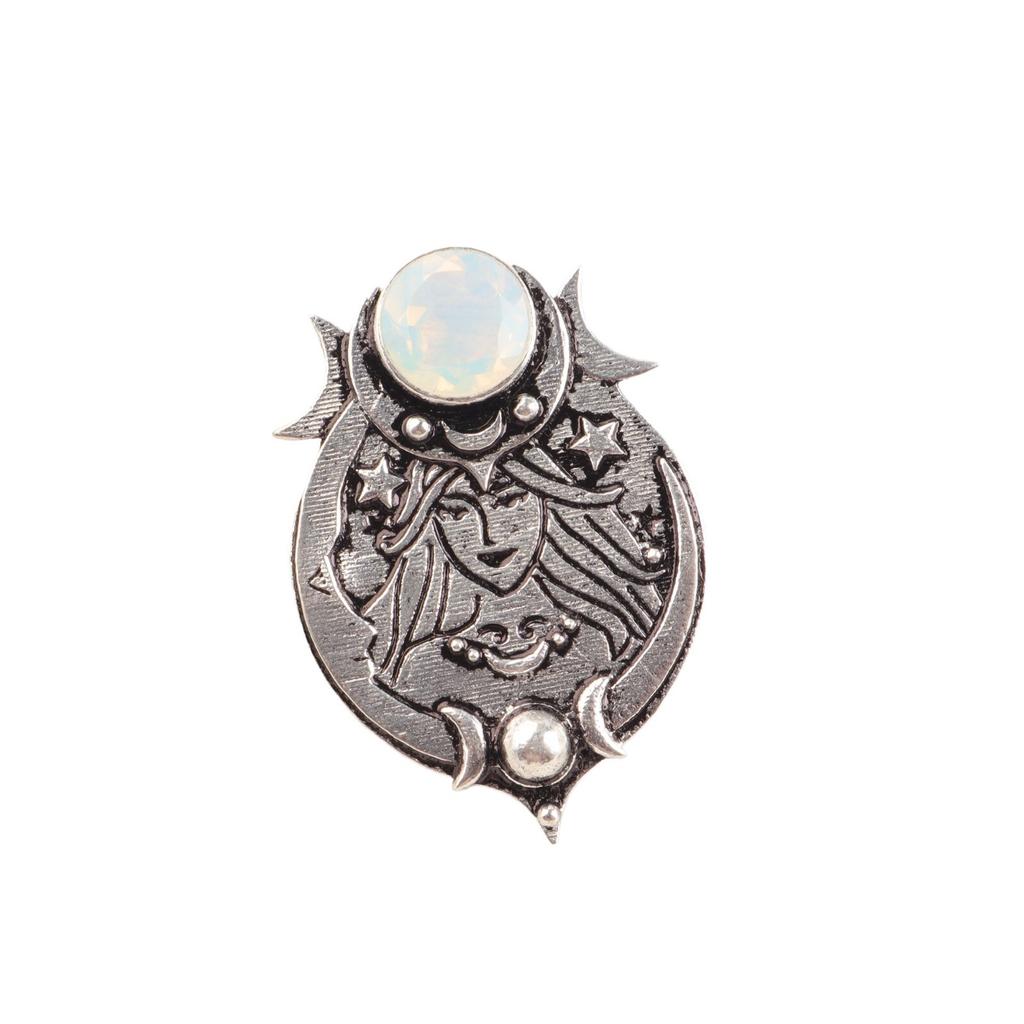 Natural Milky Opal Gemstone 925 Stamped Silver Handmade Chain Pendant For Sister CP-22-18