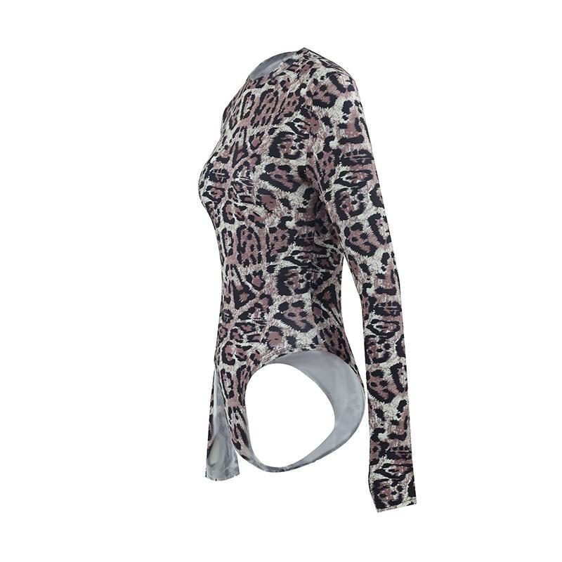 GMXIA Leopard Print Sexy Tank Top Onesie Women's Dress