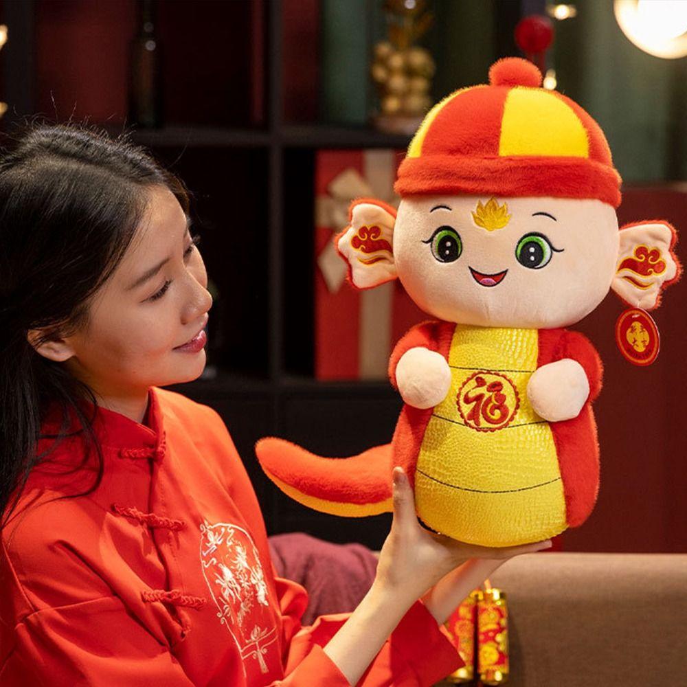 

Cute Stuffed Animals Toy New Year Decor Soft Snake Figure New Wealth Snake Doll 2025 Snake Year 20cm
