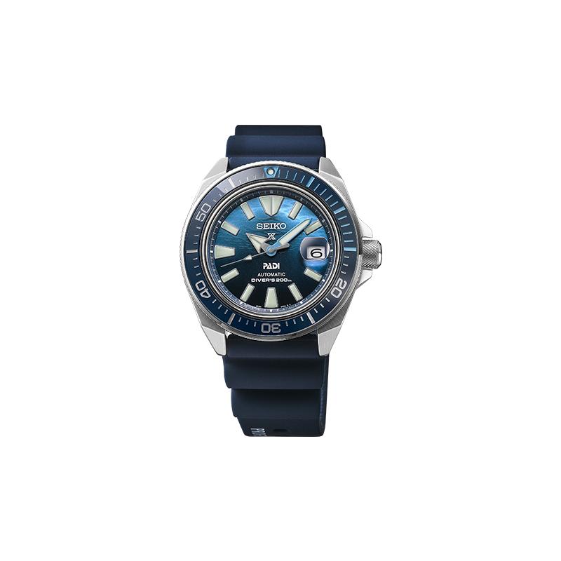 SEIKO PROSPEX series PADI joint limited edition samurai model 200 meters waterproof automatic/manual mechanical movement silicone strap 43.8m SRPJ93K1 синий