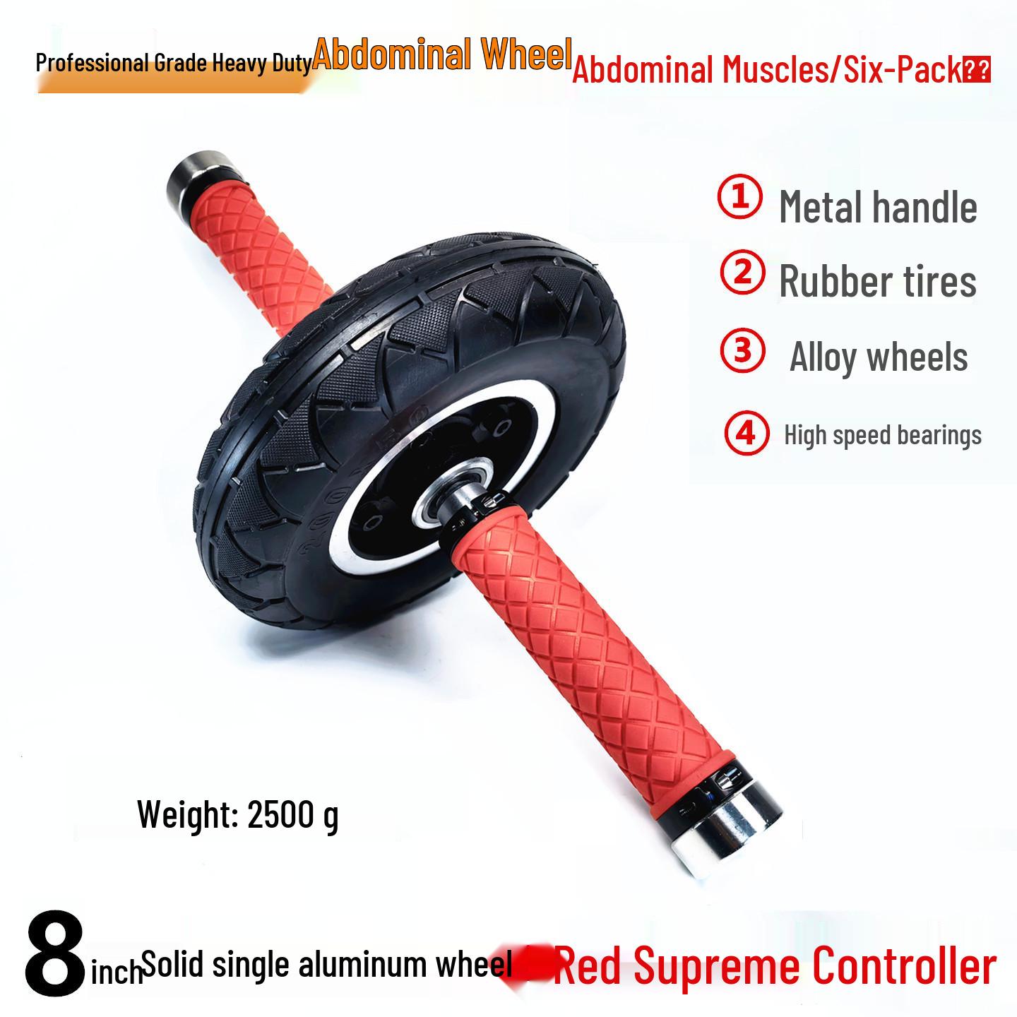 Dual Wheel Bearing Ab Roller | Solid Tire | Men s Home Fitness Equipment