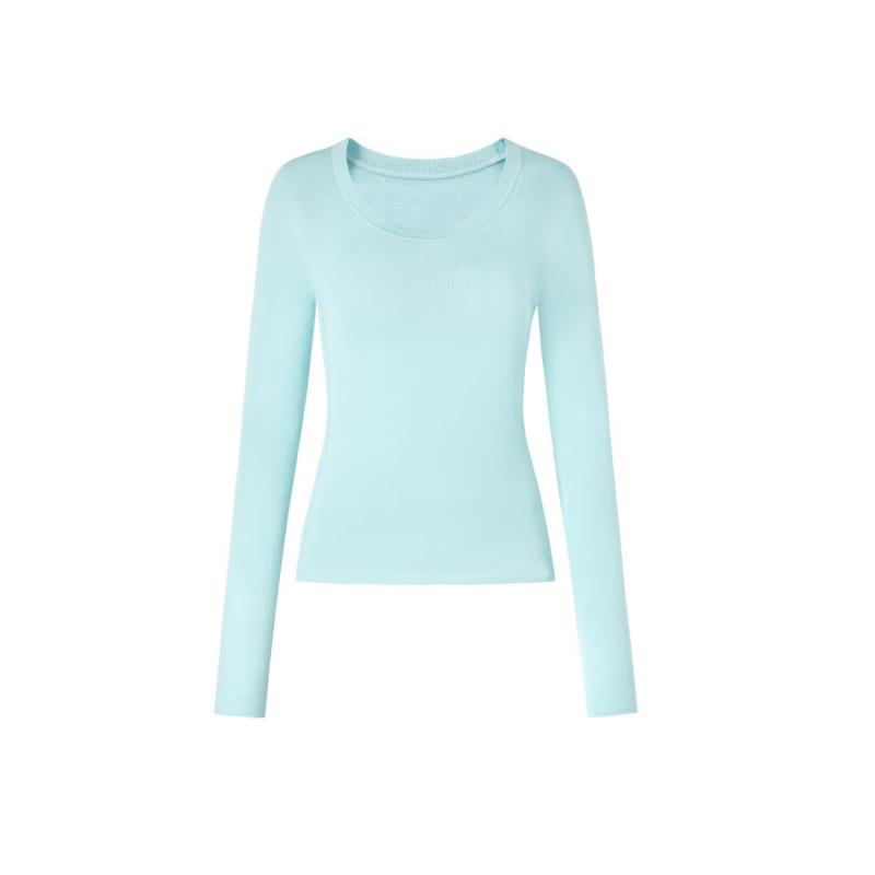 Jiu Zi Annaco Women's Seamless 100% Wool Round Neck Sweater