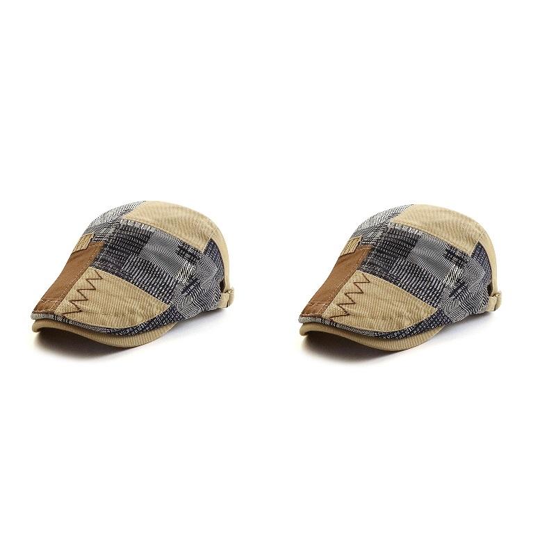 Men Beret Hat Cotton Buckle Adjustable Newsboy Hats Cabbie Gatsby Cap