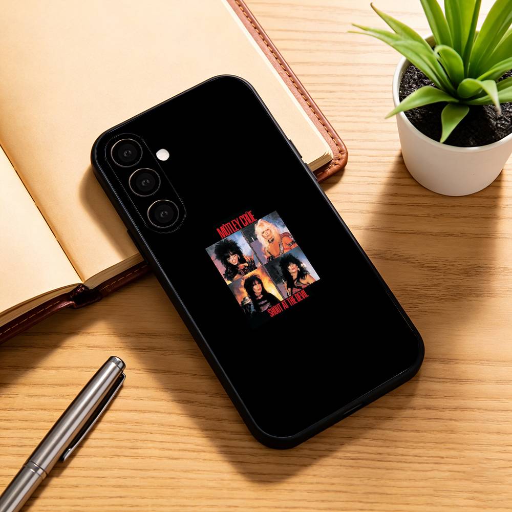 Retro Motley crue   Phone Case For Samsung Galaxy A73,A72,A71,A70,A53,A52,A51,Soft Silicone Black Cover