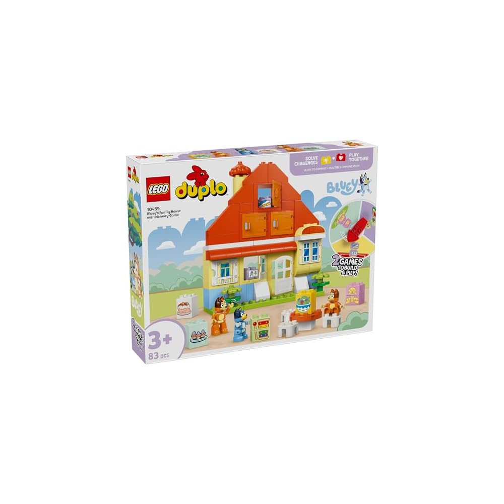 LEGO Bluey Bluey's House Memory Game Toy Building Blocks Educational for Kids Ages 1.5 to 6