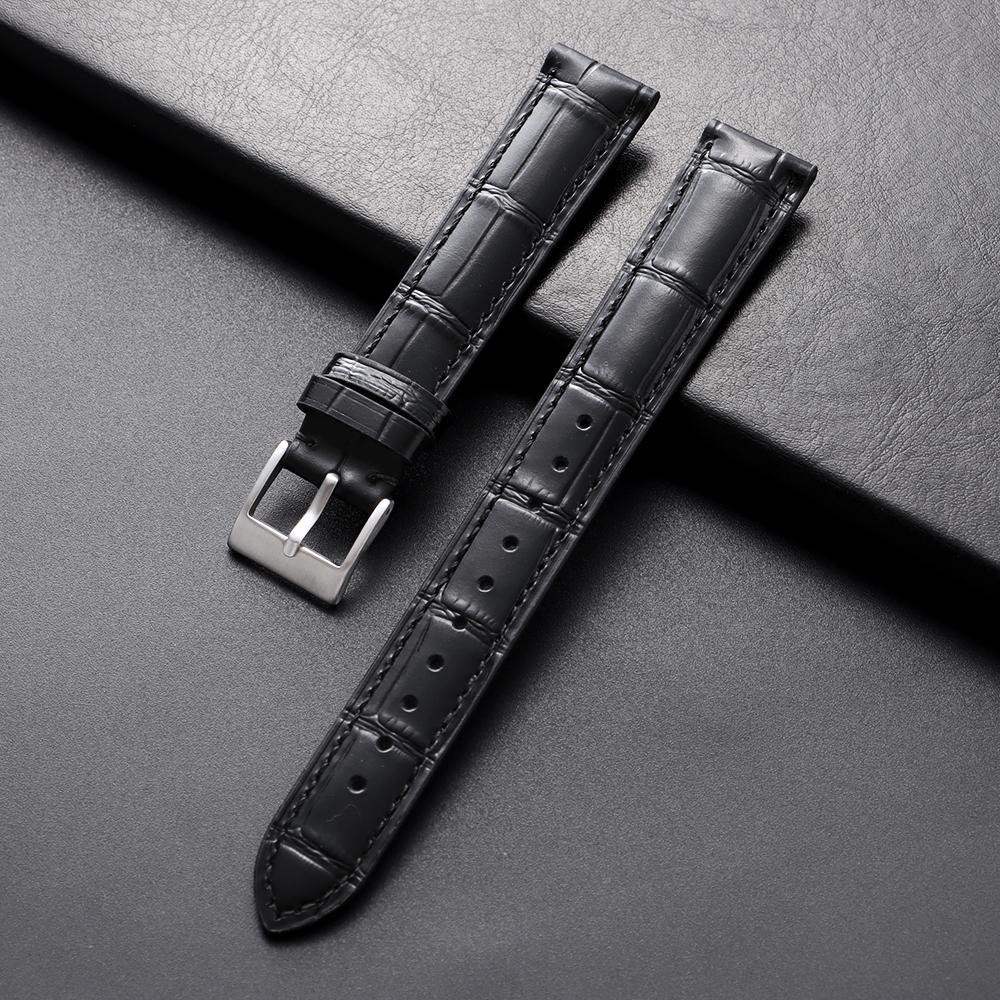 18mm Genuine Cowhide Watch Strap Universal Band Pin Buckle Butterfly Clasp Band Soft Wrist Watchband Bracelet Watch Accessories