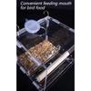 Hanging Parrot Cage Feeder Acrylic Splash-Proof Pet Bird Feeding Box Transparent Parrot Food Box Bird Cages Feeder Container