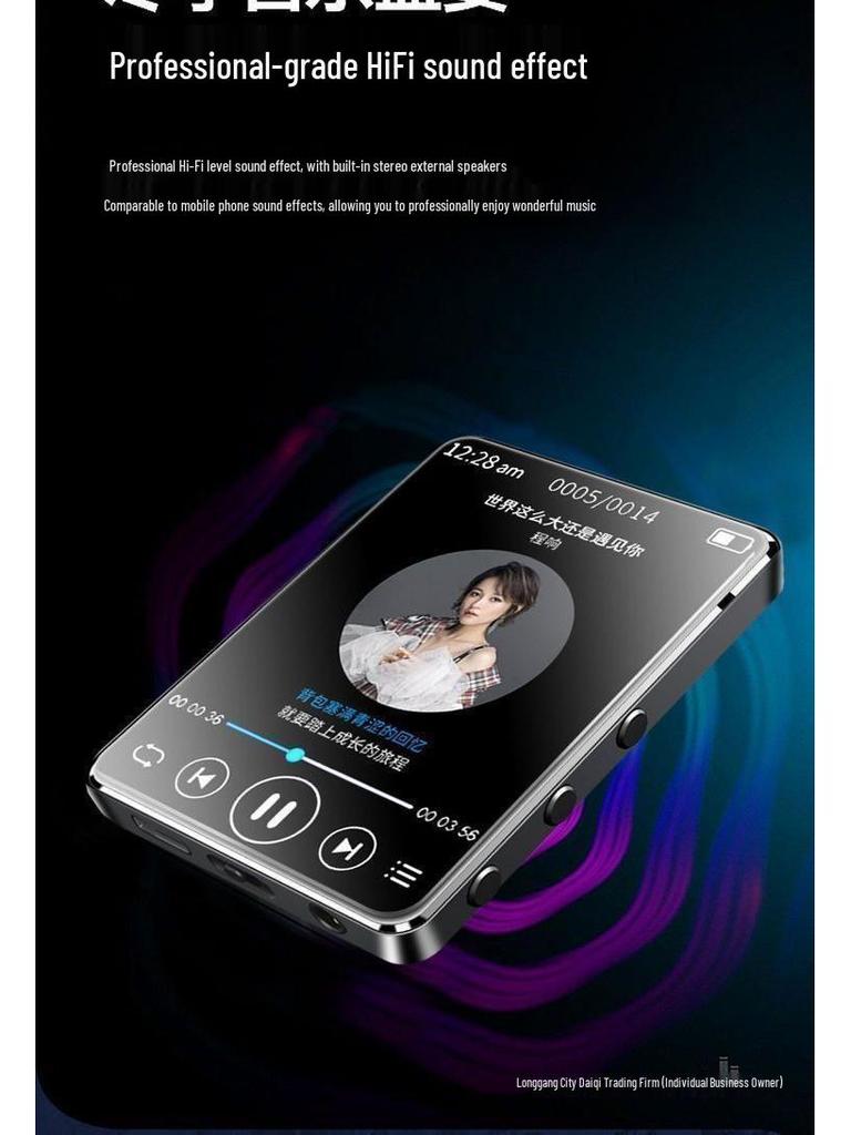 Portable Bluetooth MP4 Player with Touchscreen for High School Students - E-Book Reader & Music Player