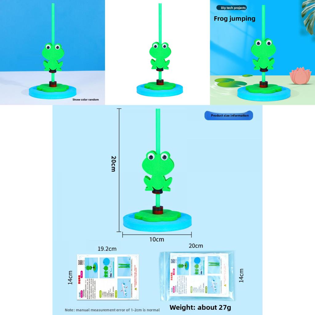 Magnet Bouncing Frog Experimental Assembly Material Set Children Puzzle Toy For Educational Play
