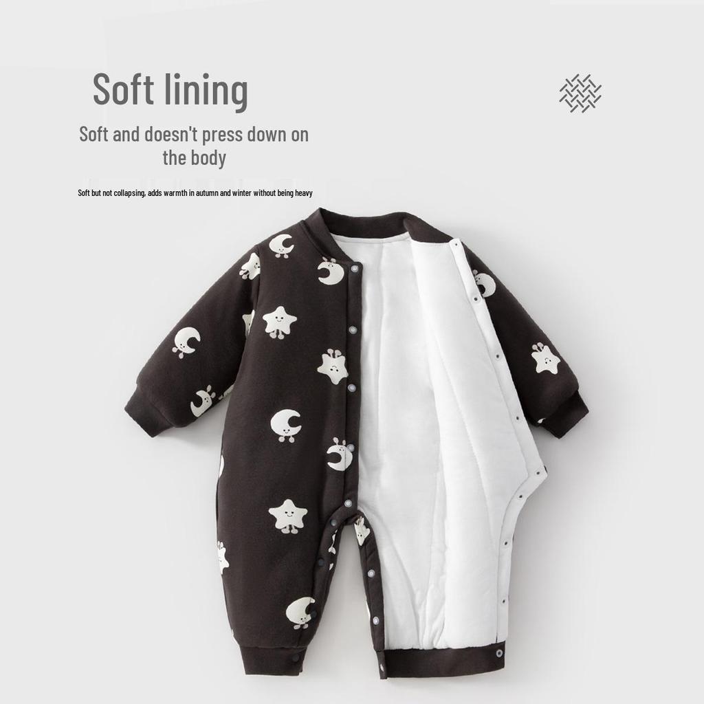 Gesteppter Winter-Body für Neugeborene, Strampler für Baby Jungen & Mädchen
