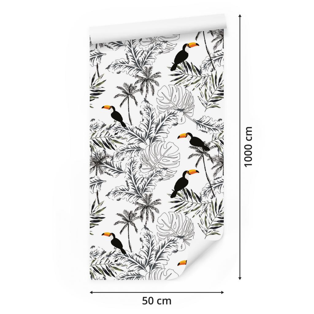Toucans wallpaper for living room and bedroom 50x1000