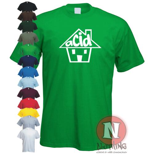 Acid House T-shirt DJ Club Music Dance Rave Retro Edm Festival Coolness Tee
