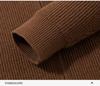 Men's Stand Collar Wool Cardigan Sweater - Casual Zipper Jacket for Autumn/Winter
