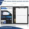 Professional Leather Portfolio Folder Binder Legal Pad Holder A4 Notepad Resume Writing Pad Conference Document File Organizer