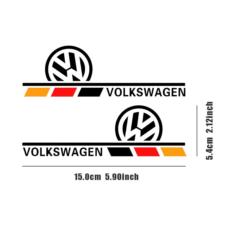 SVLHP1 2Pcs Car Logo Body Vinyl Sticker Decoration Accessories For VW GTI Golf8 Polo Passat Mk6 MK7 Tiguan R32 RLine Magotan Jetta Bora