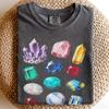 Vintage Crystal Gemstone Shirt, Colorful Rocks Tee, Healing Crystals T-Shirt, Geode Mineral Shirt