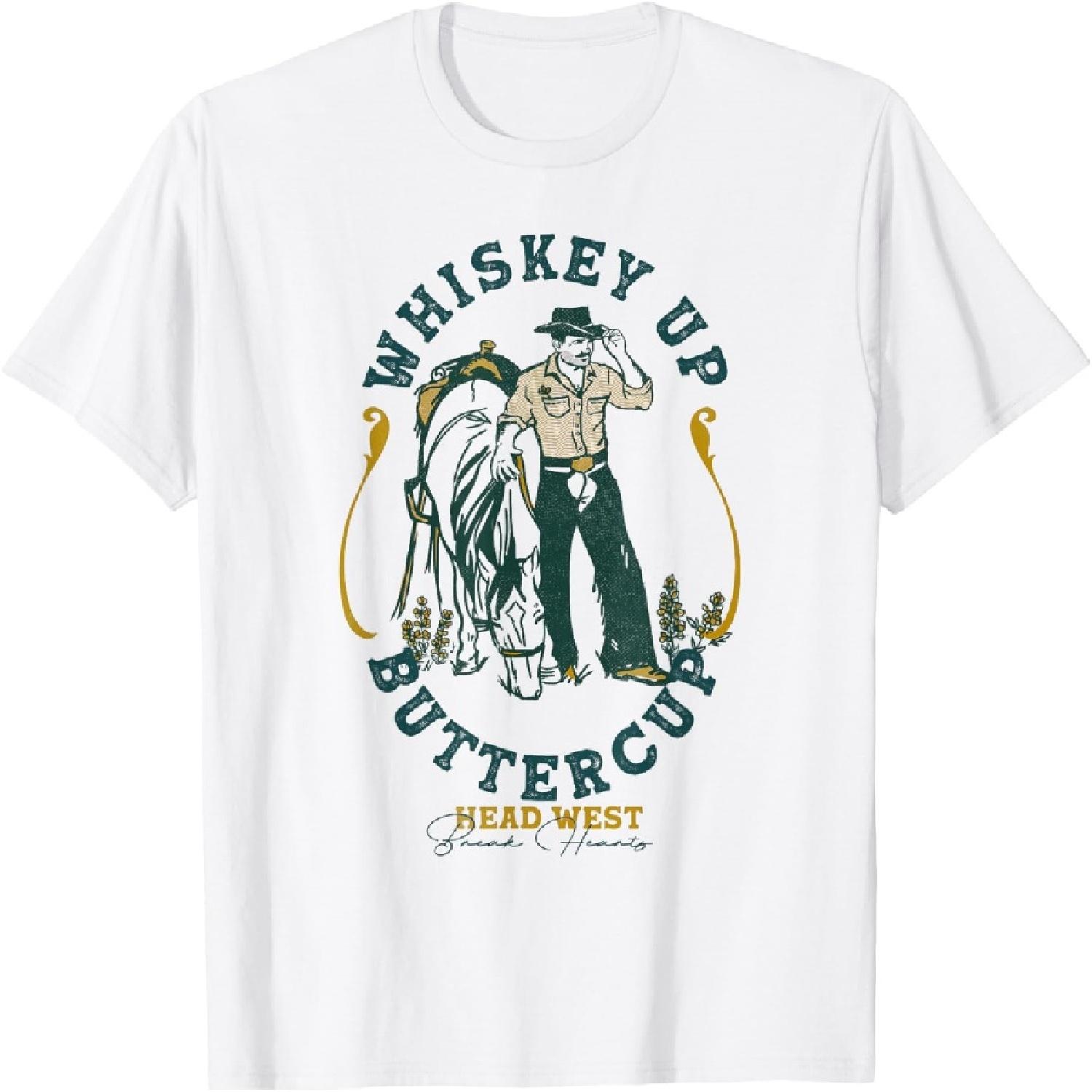 Bourbon Whiskey Lover Gift_ Funny Men s Texas Cowboy Shirt T-Shirt XXXXXL белый
