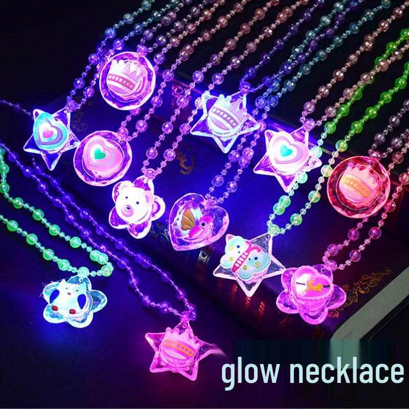 Luminous Glow-in-the-Dark Princess Pendant Necklace for Kids