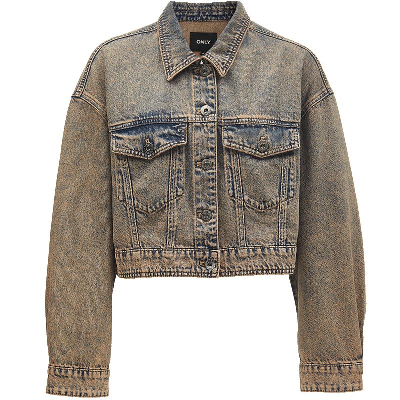 

Джинсовая куртка прямого кроя в стиле ретро для женщин ONLY XS