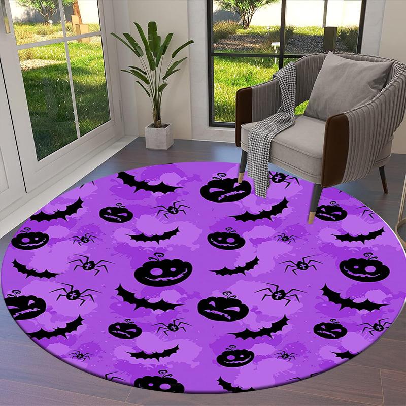 1pc Office Carpet Chair Mats Halloween Pumpkins Bats Spiders Pattern Perfect for Decorating Office Chairs, Living Rooms, Or Bedrooms