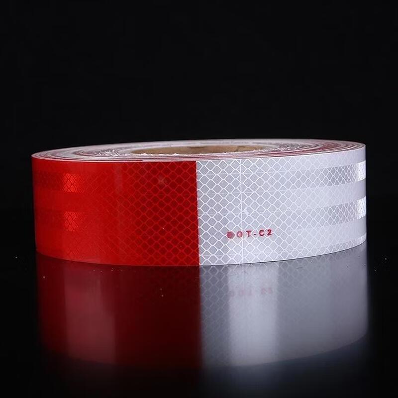 DAXTE Red & White Reflective Warning Tape