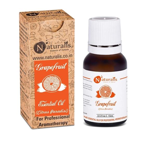 Naturalis Grapefruit Essential Oil 15ml – Pure and Natural Aromatherapy Oil for Energy, Ideal for Topical Application and Wellness 15ML