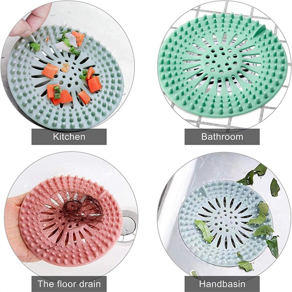 1 szt. Silikonowa Pokrywa Odpływu Podłogowego z Otworami Antypoślizgowa Uniwersalna Łapacz Włosów do Odpływu Umywalki do Umywalki Prysznicowej Sitko do Zlewu Akcesoria do Zlewu