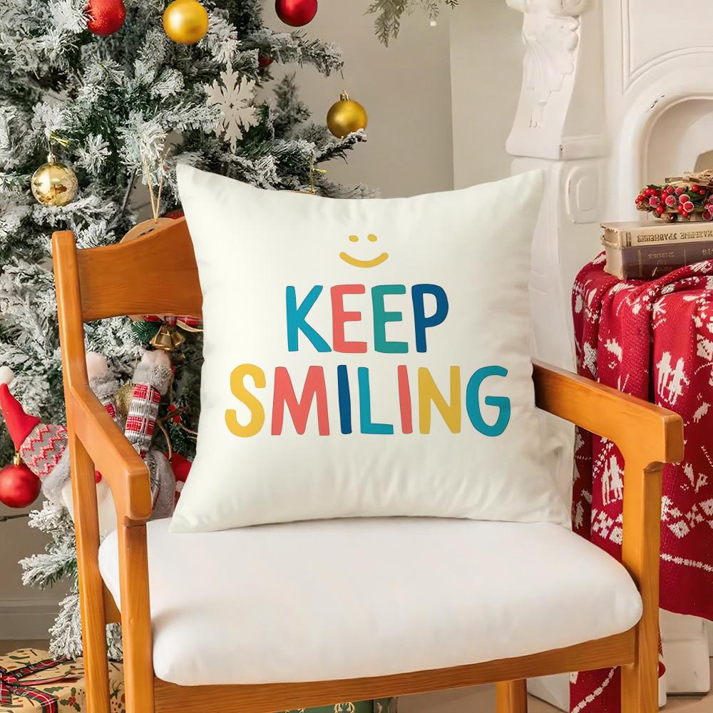 Cartoon Rainbow For Childrens Sleep Companion Pillow Case Silky Short Plush With Invisible Zipper Dustproof Sofa Cushion Cover