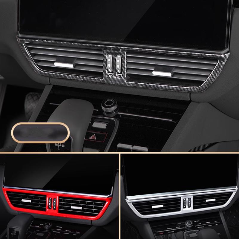 For Porsche Cayenne 2018 - 2022 2023 Interior Styling Center Air Conditioning Car Side AC Outlet Vent Frame Cover Trim
